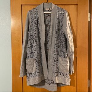 LOGO cardigan, lace, large